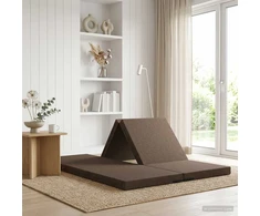 Čiužinys Sulankstomas Sofos Lova 140 x 67 x 15 cm Taupe
