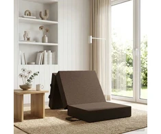 Čiužinys Sulankstomas Sofos Lova 190 x 75 x 15 cm Taupe