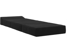 Sofa Sulankstomas Sofos Lova Juoda 200 x 70 x 15 cm Aksomas