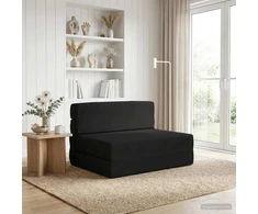 Sofa Sulankstomas Sofos Lova Juoda 70 x 72 x 60 cm Audinys