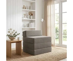 Sofa Sulankstomas Sofos Lova Šviesiai pilka 200 x 70 x 15 cm