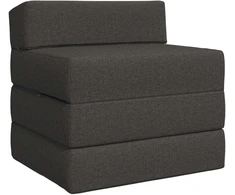 Sofa Sulankstomas Sofos Lova Tamsiai pilka 200 x 70 x 15 cm Audinys