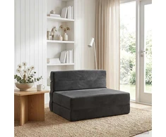 Sulankstomas Sofos Lova Tamsiai pilka 70 x 72 x 60 cm Audinys