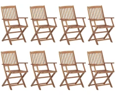 Sulankstomos lauko kėdės, 8vnt., akacijos medienos masyvas