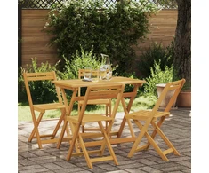 Sulankstomos sodo kėdės 4 pcs Natūrali 40 x 53 x 80 cm