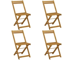 Sulankstomos sodo kėdės 4 pcs Natūrali 40 x 53 x 80 cm