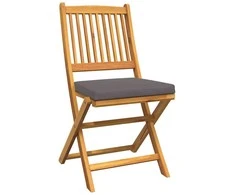 Sulankstoma kėdė su pagalve 6 pcs Pilka 49 x 57.5 x 92cm