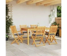 Sulankstoma kėdė su pagalve 6 pcs Pilka 49 x 57.5 x 92cm