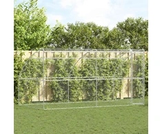Šunų narvas 2 vnt. Sidabrinė 4 x 2 x 2 m Galvanizuotas plienas