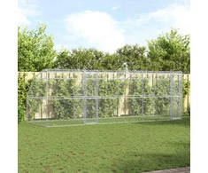 Šunų narvas 3 vnt. Sidabrinė 6 x 2 x 2 m Galvanizuotas plienas