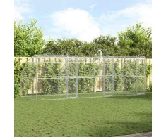 Šunų narvas 3 vnt. Sidabrinė 6 x 2 x 2 m Galvanizuotas plienas