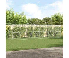 Šunų narvas 4 vnt. Sidabrinė 8 x 2 x 2 m Galvanizuotas plienas
