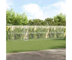 Šunų narvas 4 vnt. Sidabrinė 8 x 2 x 2 m Galvanizuotas plienas
