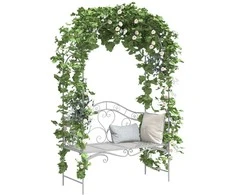 Sodo suolas Antikinė balta 121 x 48 x 200 cm Plienas
