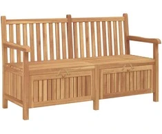 Sodo suolas su saugykla 150 x 60 x 90 cm Kieto teka medžio