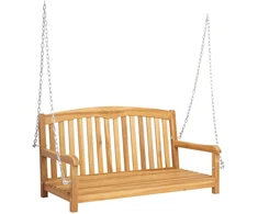 Lauko baldų komplektas Sūpynės suolas 114 x 61 x 61,5 cm Kieto teka medžio Natūrali