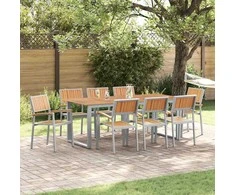 Susilankstantis krėslas 8 pcs Ruda 56 x 57 x 87 cm