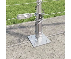 Suvirinta vielos tvora su betono baze 25 x 1,2 m Sidabrinė