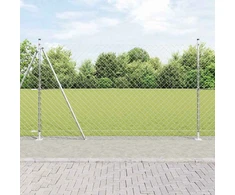 Grandinės ryšio tvora su stulpais Sidabro 1.4 x 10 m Plienas 3351295