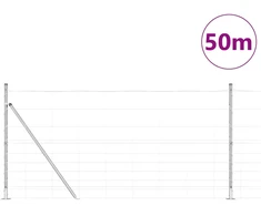 Suvirinta vielos tvora su betono baze 50 x 1,2 m Sidabrinė