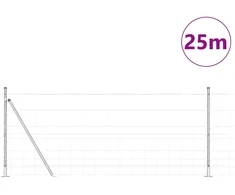 Suvirinta vielos tvora su betono baze 25 x 1 m Sidabrinė