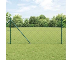 Suvirintas vielinis tvoras su smailiais galais 25 x 1,2 m Žalia