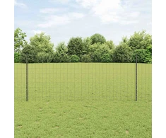 Euro tvoros su stulpu 10 x 1 m PVC dengtas plienas Pilka