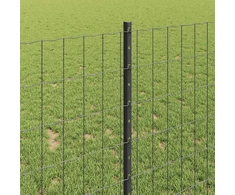 Euro tvoros su stulpu 10 x 1 m PVC dengtas plienas Pilka