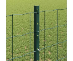 Euro tvoros su stulpu 10 x 1,2 m PVC dengtas plienas Žalia