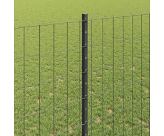 Euro tvoros su stulpu 10 x 1,4 m PVC dengtas plienas Pilka