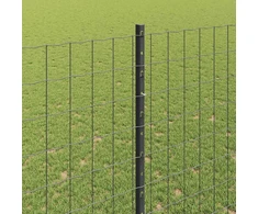 Euro tvoros su stulpu 10 x 1,5 m PVC dengtas plienas Pilka