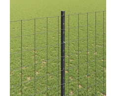 Euro tvoros su stulpu 10 x 1,5 m PVC dengtas plienas Pilka