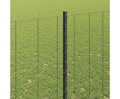 Euro tvoros su stulpu 10 x 1,6 m PVC dengtas plienas Pilka
