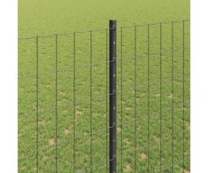 Euro tvoros su stulpu 10 x 1,6 m PVC dengtas plienas Pilka