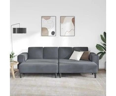 Svetainės sofa 3 pcs Tamsiai pilka 250 x 188 x 76 cm