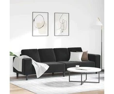 Svetainės sofa Juoda 250 x 77 x 76 cm