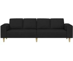 Svetainės sofa Juoda 250 x 77 x 76 cm Poliesteris