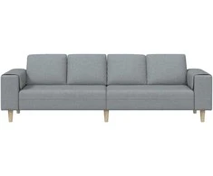 Svetainės sofa Šviesiai pilka 250 x 77 x 76 cm Poliesteris