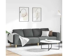 Svetainės sofa Tamsiai pilka 250 x 77 x 76 cm Poliesteris