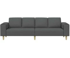 Svetainės sofa Tamsiai pilka 250 x 77 x 76 cm Poliesteris