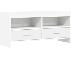 TV staliukas Televizoriaus spintelė 100 x 33 x 47 cm Balta Apdirbta mediena