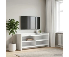 TV staliukas Televizoriaus spintelė 100 x 33 x 47 cm Balta Apdirbta mediena