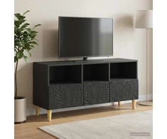 TV staliukas Televizoriaus spintelė 102 x 34,5 x 50 cm Juoda