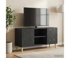 TV staliukas Televizoriaus spintelė 102 x 34,5 x 50 cm Juoda