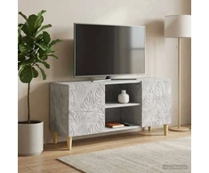 TV staliukas Televizoriaus spintelė 102 x 34,5 x 50 cm Betono pilka