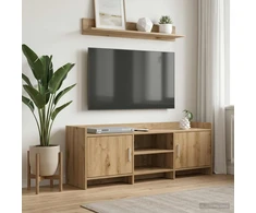 TV staliukas Televizoriaus spintelė 130 x 33 x 47 cm Artisano ąžuolo