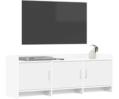 TV staliukas Televizoriaus spintelė 130 x 33 x 47 cm Balta Apdirbta mediena