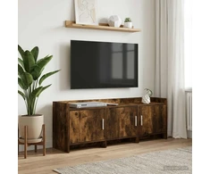TV staliukas Televizoriaus spintelė 130 x 33 x 47 cm Dūminio ąžuolo