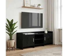 TV staliukas Televizoriaus spintelė 130 x 33 x 47 cm Juodojo ąžuolo