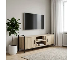 TV staliukas Televizoriaus spintelė 133 x 33 x 50 cm Sonoma ąžuolas
